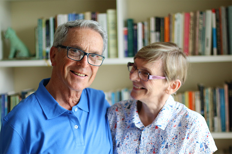 Paul Kraus and his wife Sue. Paul was a long-term mesothelioma survivor and author of Surviving Mesothelioma: A Patient's Guide.