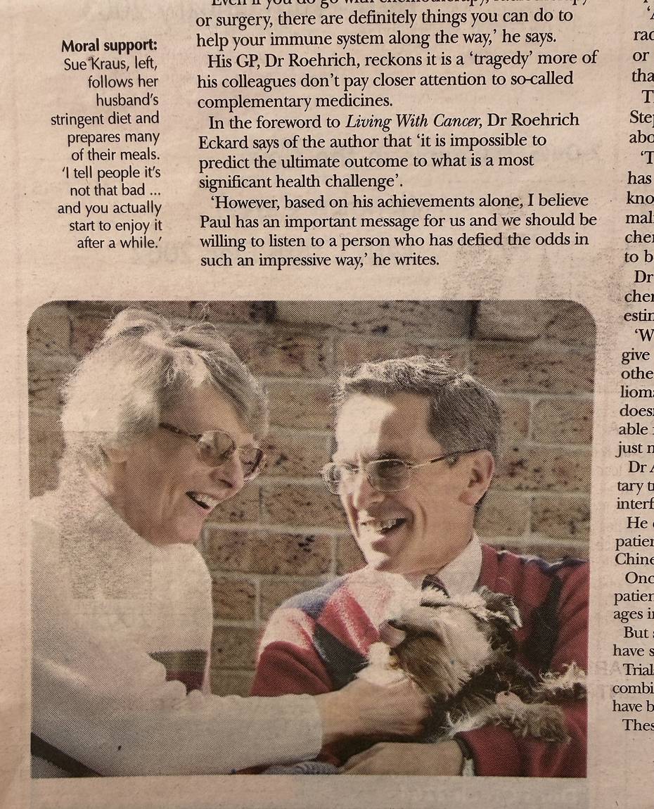 Paul with his wife Sue, 2002